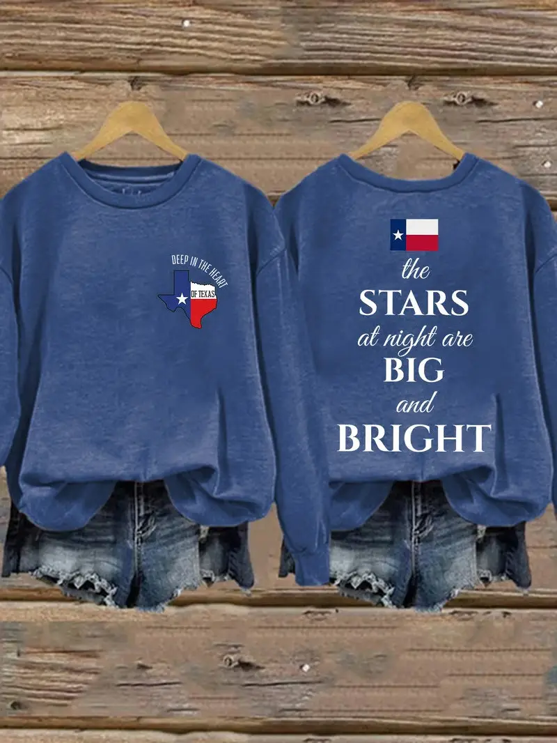 Deep In The Heart Of Texas Sweatshirt Stars At Night Are Big And Bright Gift For Lone Star Fans