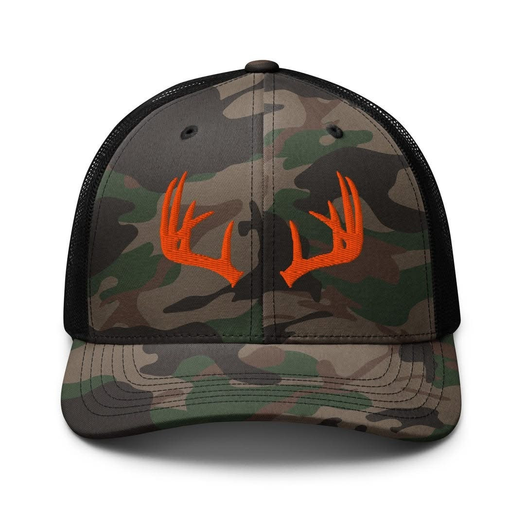 Deer Camo Trucker Hat Outdoor Enthusiasts Camouflage Cap Father's Day Gifts For Hunting Lovers