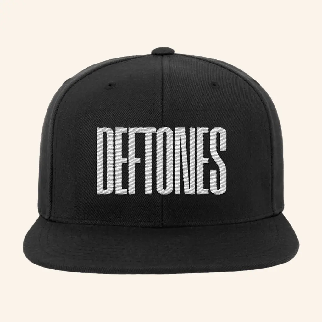 Deftones Dickies Merch Deftones Embroidered Black Snapback Hat Dad Christmas Gifts -WearandDecor