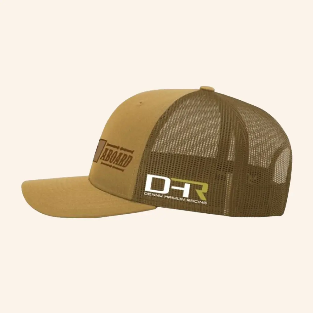 Denny Hamlin Merch Get On The Bandwagon Trucker Hat Christmas Gifts For Racing Lovers -WearandDecor