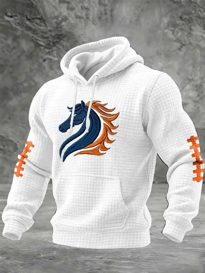 Denver Broncos Hoodie Men's Game Day Outfits Football Fan Merch Broncos Gifts Ideas