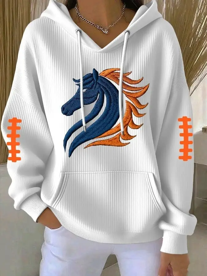 Denver Broncos Hoodie Women's Game Day Outfits Football Fan Merch Broncos Gifts Ideas