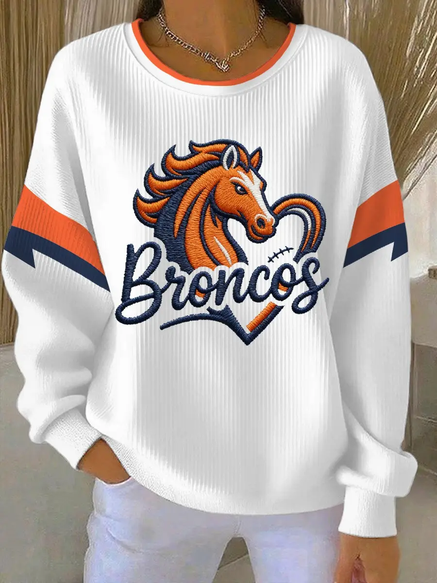 Denver Broncos Merch Sweatshirt Broncos Love Best Game Day Clothes For Fans