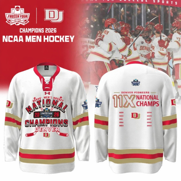 Denver Pioneers Men’s Hockey 2026 National Champions Jersey Denver Pioneers Merch Apparel Denver Pioneers Men’s Hockey 2026 National Champions Jersey Denver Pioneers Merch Apparel - Image 1