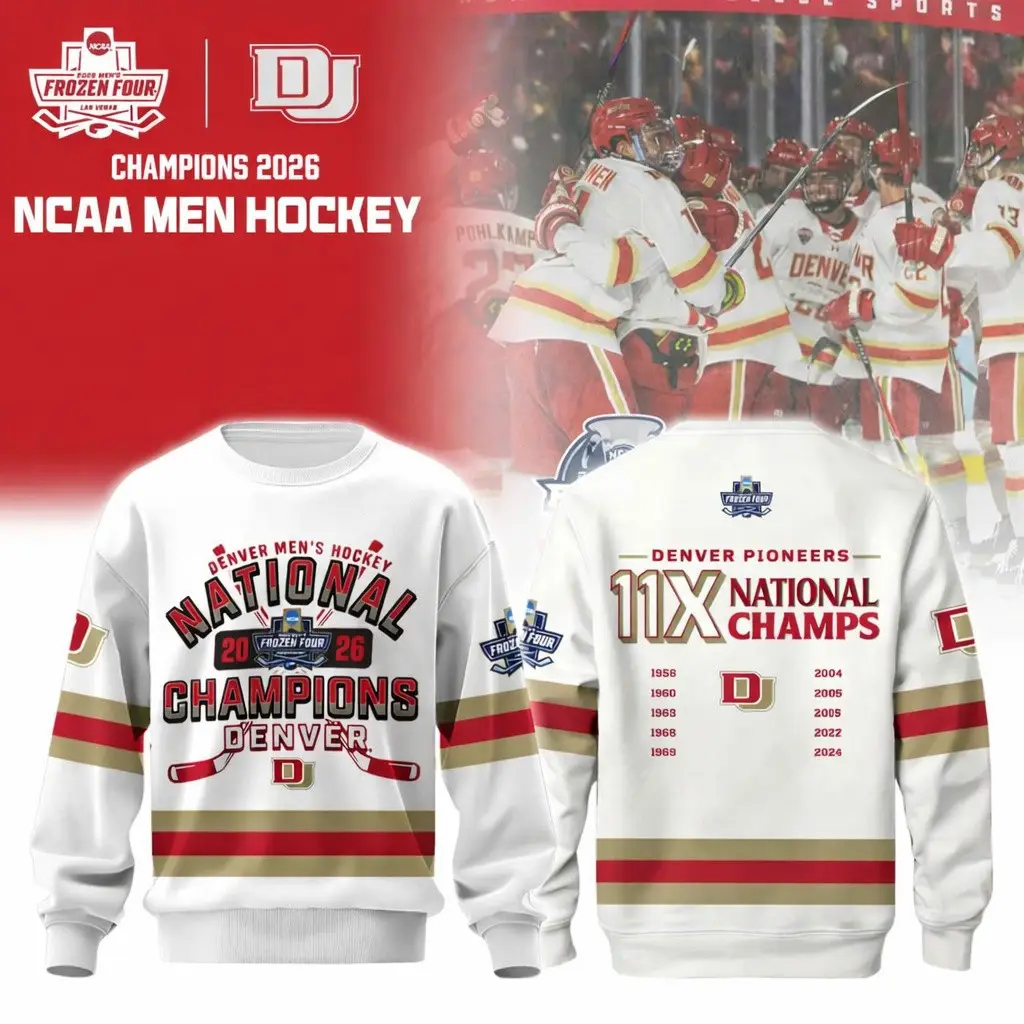 Denver Pioneers Men’s Hockey 2026 National Champions Sweatshirt Denver Pioneers Clothes