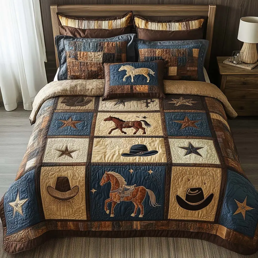 Desert Riders Quited Bedding Set Thoughtful Bedroom Gift Idea for Any Occasion