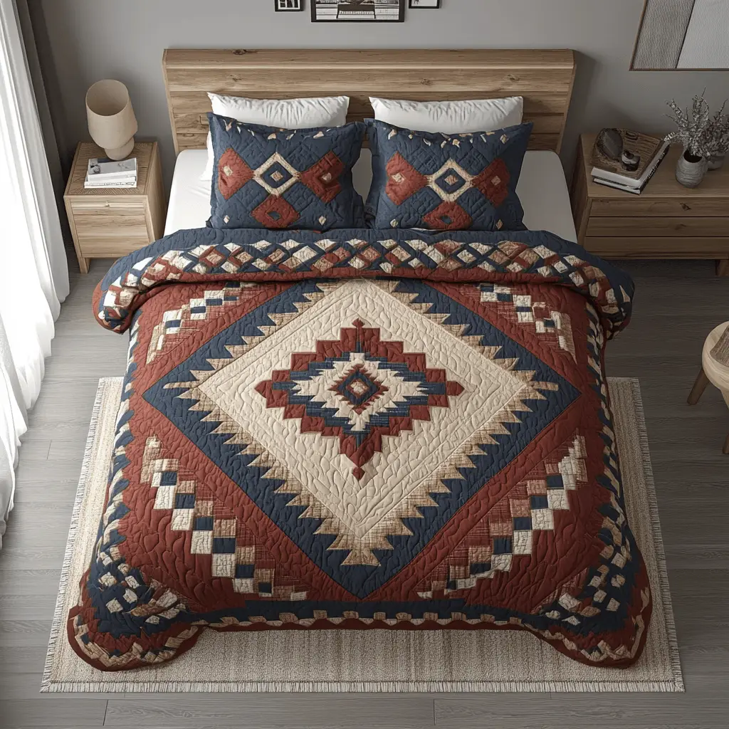 Desert Spirit Quilted Bedding Set Bedroom Decor Native American Gifts For Him