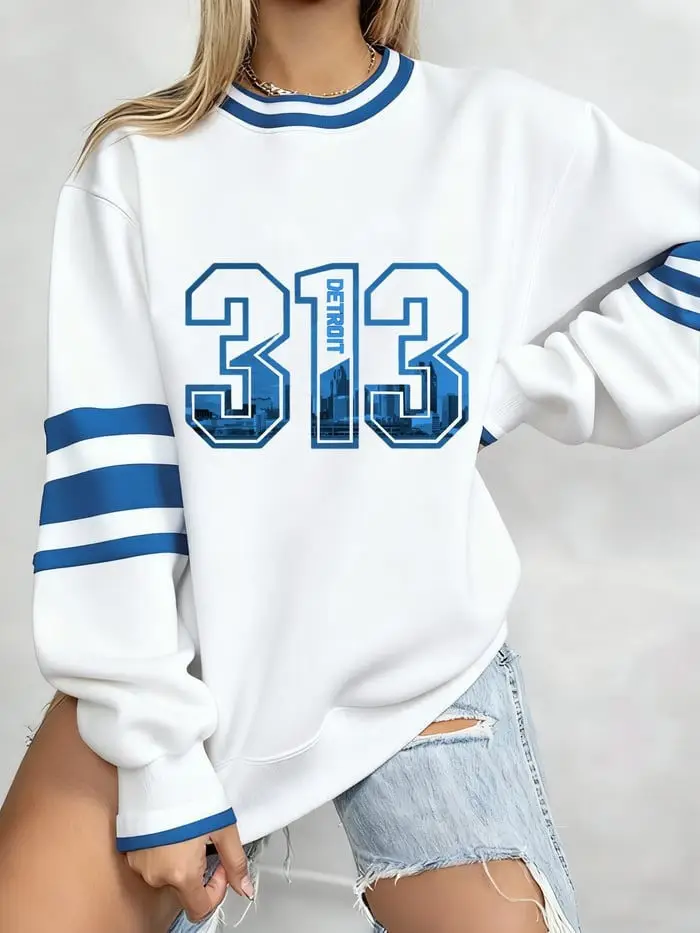 Detroit Lions 313 Sweatshirt Game Day Merch Clothing Unique Detroit Lions Gifts For Fans