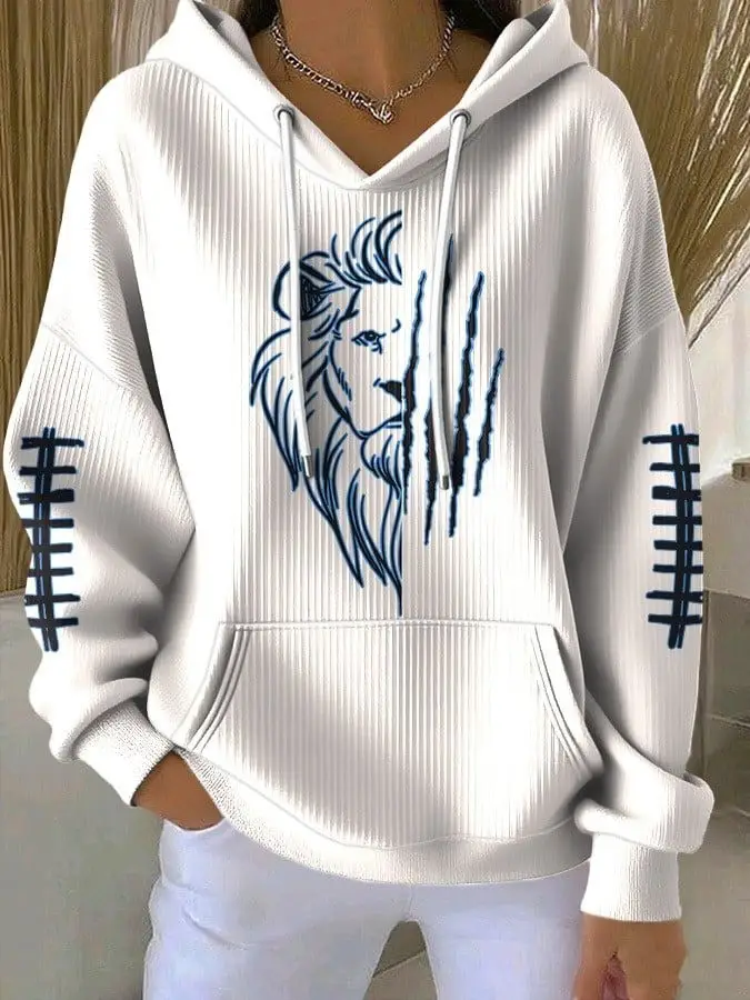 Detroit Lions Football Hoodie Women's Gameday Clothing Great Gifts For Lions Fans