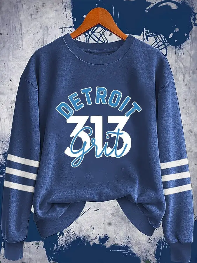 Detroit Lions Grit 313 Sweatshirt Unique Football Gifts For Detroit Lions Fans