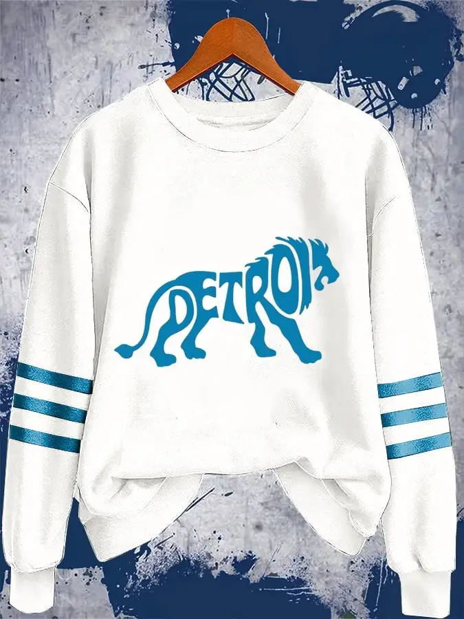 Detroit Lions Sweatshirt Detroit Football Lions Fans Shirt Sporty Christmas Gift