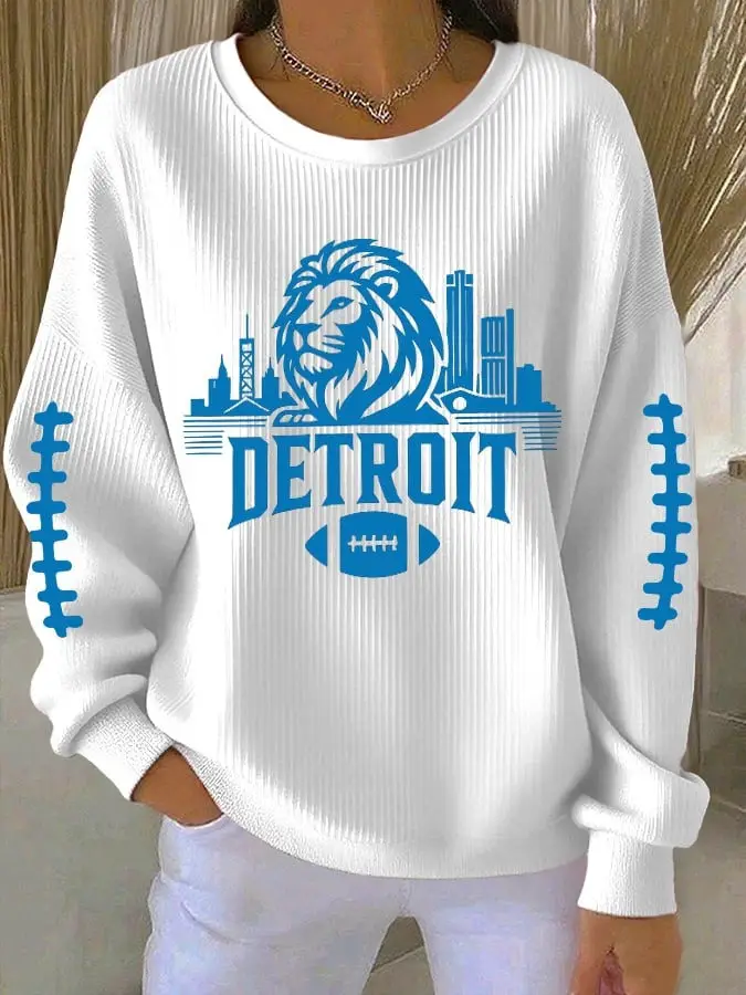 Detroit Lions Sweatshirt Women's Detroit Lions Merch Game Day Clothes Unique Gifts For Fans