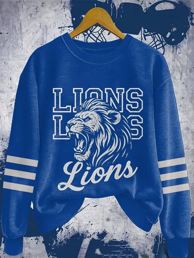 Detroit Lions Sweatshirt Women's Game Day Merch Clothing Unique Football Lions Gifts