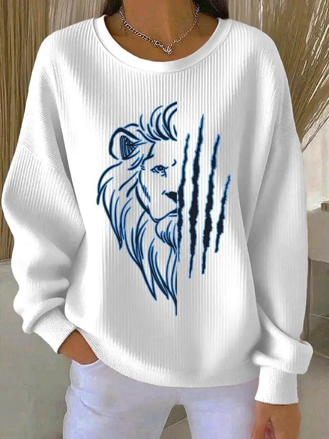Detroit Lions Sweatshirt Women's Game Day Merch Football Gifts For Lions Fans Ideas For Her