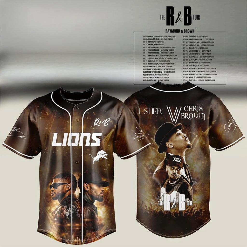 Detroit Lions X The R&B Tour 2026 Jersey Detroit Lions Merch Gifts Ideas For Fans