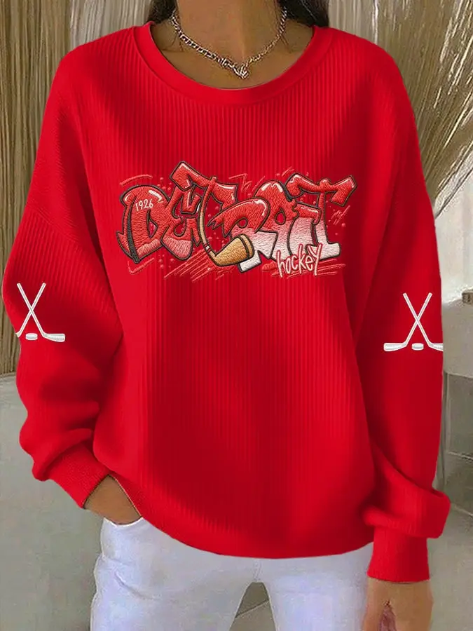 Detroit Red Wings Hockey 1926 Sweatshirt Red Game Day Apparel Hockey Lovers Gifts For Her Detroit Red Wings Hockey 1926 Sweatshirt Red Game Day Apparel Hockey Lovers Gifts For Her - Image 1