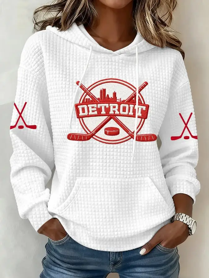 Detroit Red Wings Hoodie Gameday Womens Clothes Red Wings Merch Gift Ideas For Hockey Fans