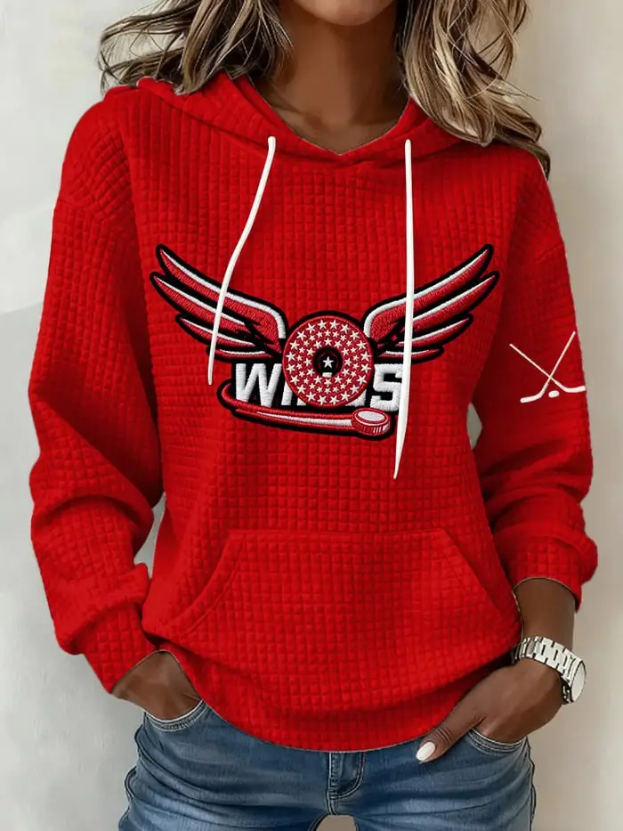 Detroit Red Wings Hoodie Ice Hockey Game Day Apparel Best Gifts For Red Wings Fans For Her
