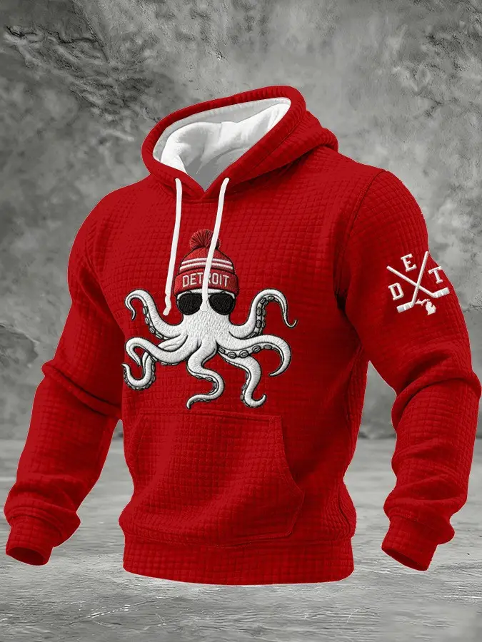 Detroit Red Wings Hoodie Red Game Day Apparel Detroit Ice Hockey Merch Present For Fans