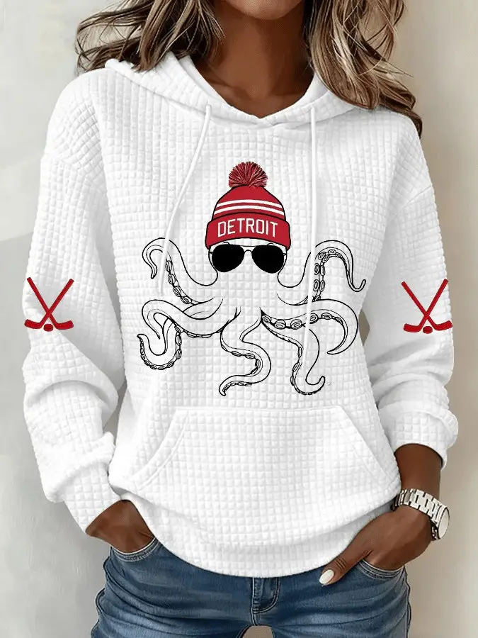 Detroit Red Wings Hoodie Women’s Game Day Merch Clothing Ice Hockey Gifts For Red Wings Fans