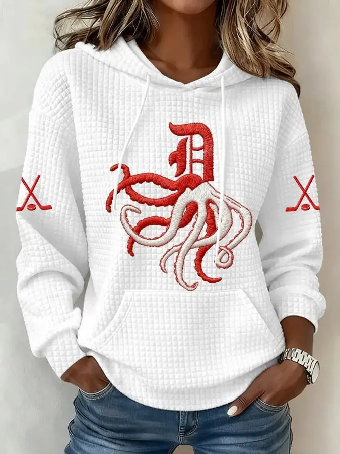 Detroit Red Wings Hoodie Women’s Game Day Sports Apparel Red Wings Hockey Merch Fan Gifts