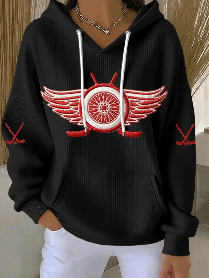 Detroit Red Wings Hoodie Women Game Day Outfits Best Hockey Gifts For Red Wings Fans