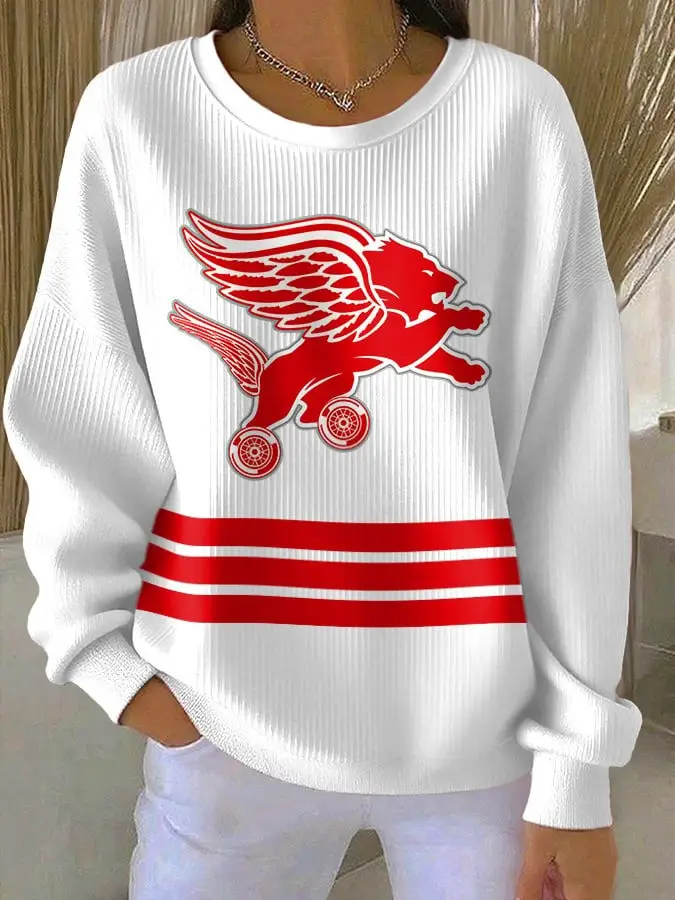 Detroit Red Wings Sweatshirt Gameday Womens Clothes Red Wings Hockey Merch Gifts For Fans