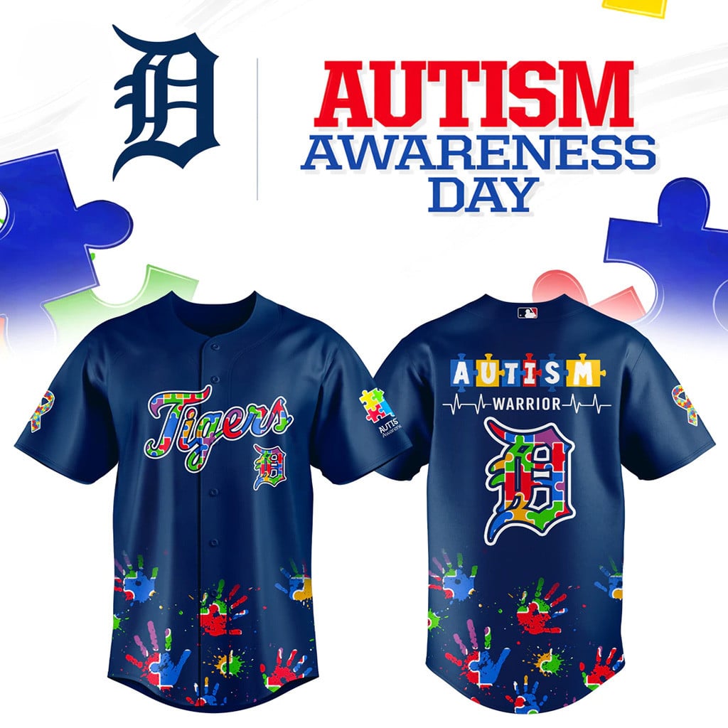 Detroit Tigers X Autism Awareness Baseball Jersey 2026 Detroit Tigers Merch Gifts For Fans