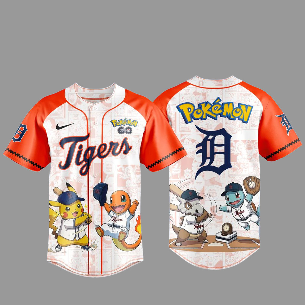 Detroit Tigers x Pokemon 2026 Baseball Jersey