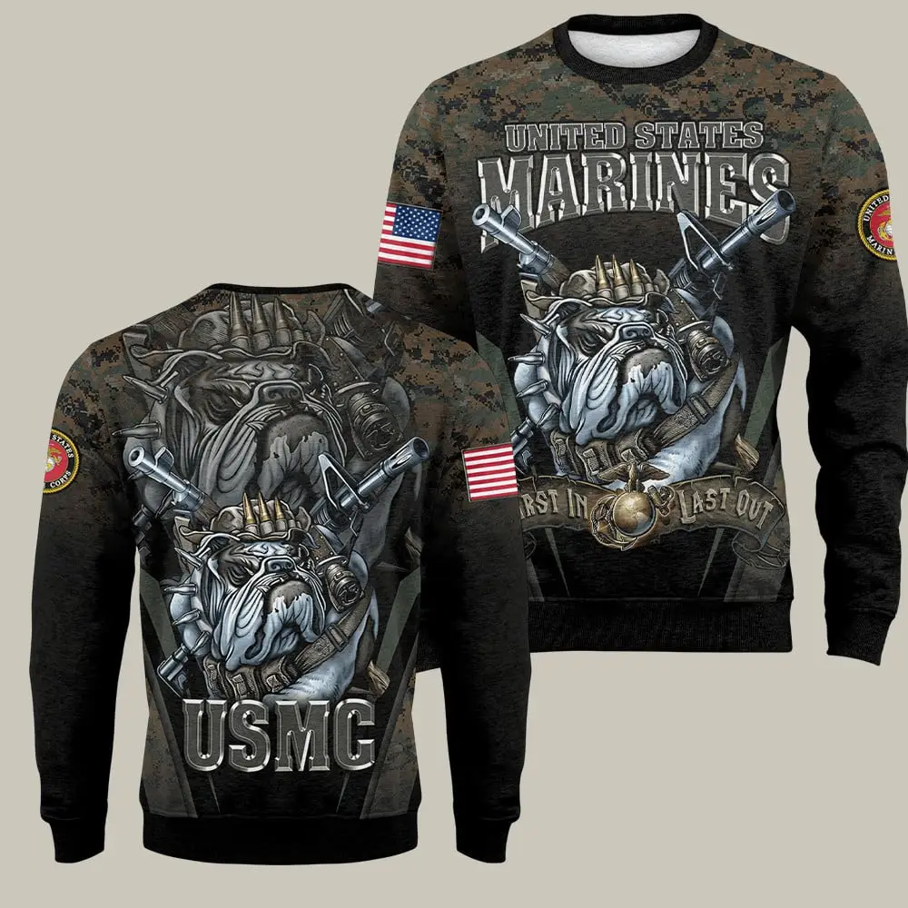 Devil Dog USMC 250th Anniversary Sweatshirt Proud Marine Veteran USMC Merch Gifts