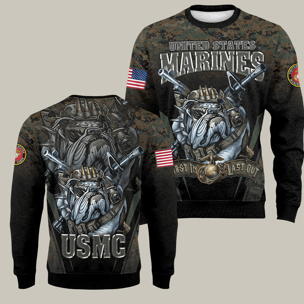 Devil Dog USMC 250th Anniversary Sweatshirt Proud Marine Veteran USMC Merch Gifts