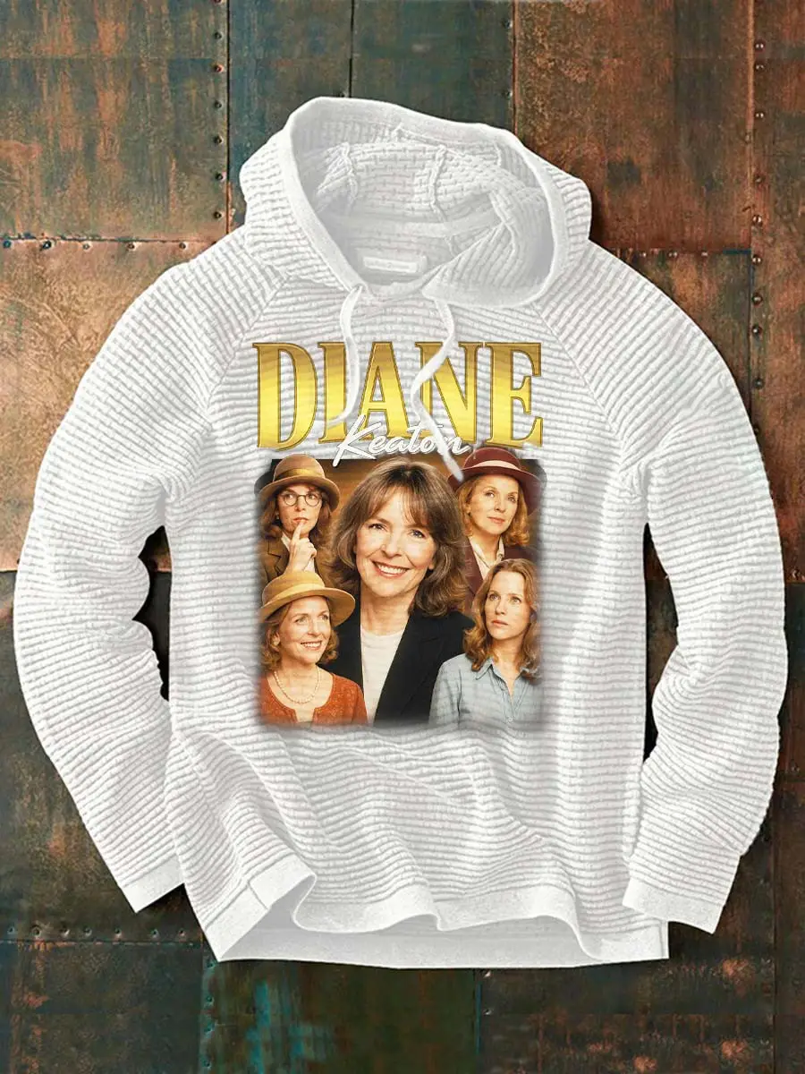 Diane Keaton Waffle Hoodie Memory Apparel Perfect Presents For Film Lovers
