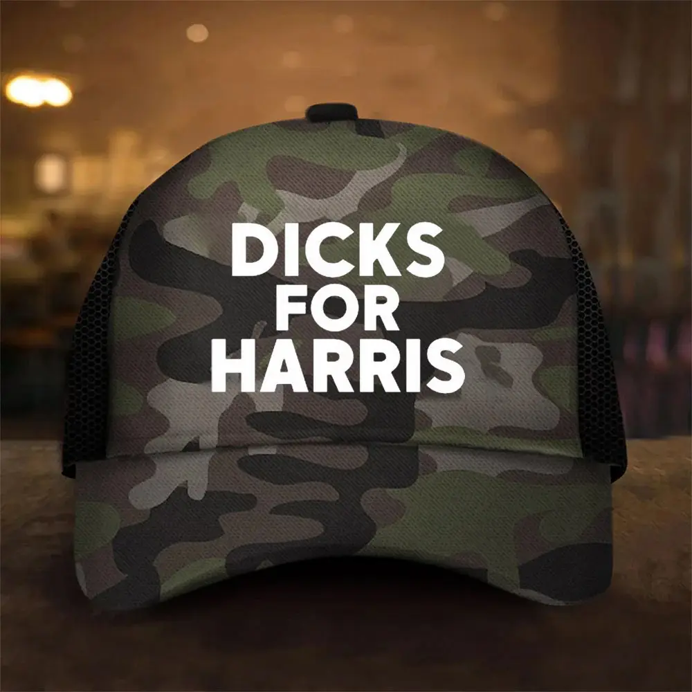 Dick Cheney Camo Hat Dicks For Kamala Harris Political Hat Gifts For Democrats