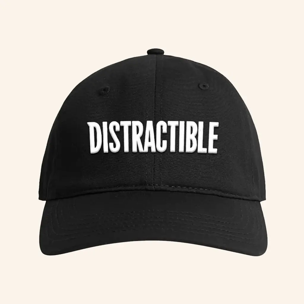 Distractible Merch Embroidered Hat Birthday Gift For Husband -WearandDecor
