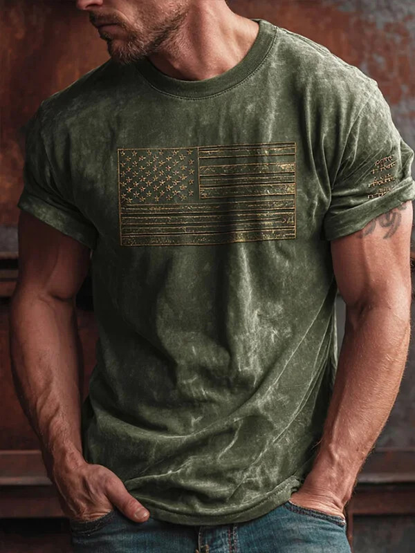Distressed American Flag T-Shirt 250 Years Of America Clothing Gift For Men