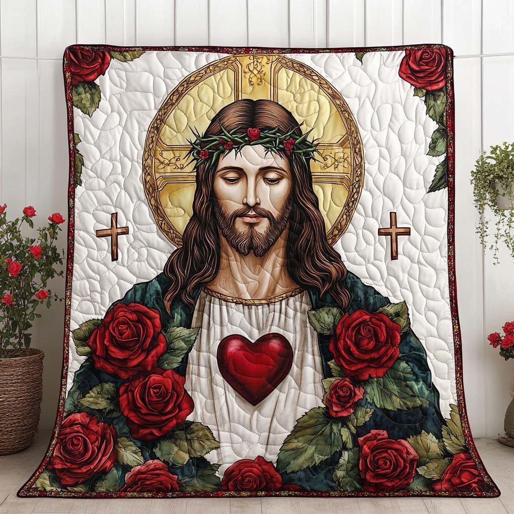 Divine Mercy Quilted Blanket Xmas Holiday Christian Gifts For Mom Divine Mercy Quilted Blanket Xmas Holiday Christian Gifts For Mom - Image 1