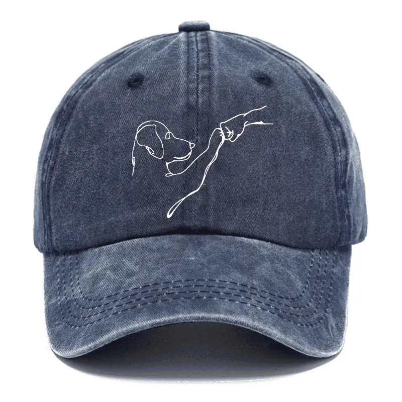 Dog Fist Bump Funny Print cap Funny Saying Shirt – Graphic Tee for Men