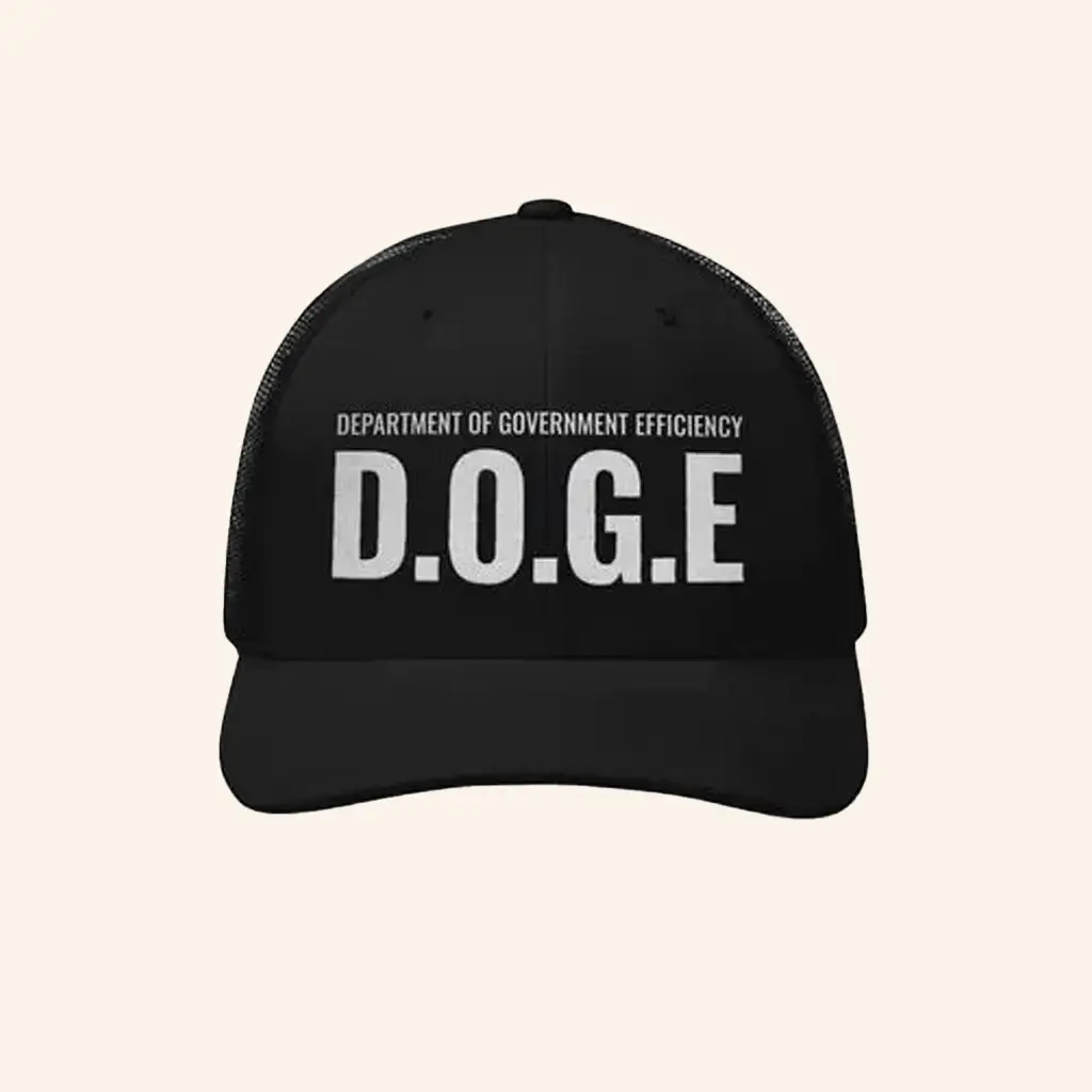 DOGE Gov Merch Og DOGE Logo Trucker Hat Embroidered Gifts For Brother -WearandDecor