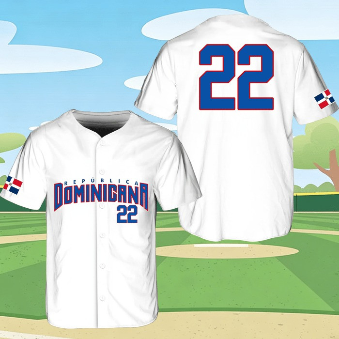 Dominican Republic #22 Printed Baseball Jersey DR Baseball Classic 2026 Uniform Gift