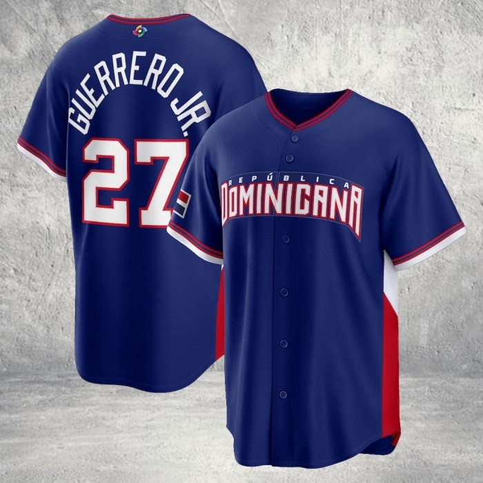 Dominican Republic Baseball Vladimir Guerrero Jr 2026 WBC Road Stadium Jersey