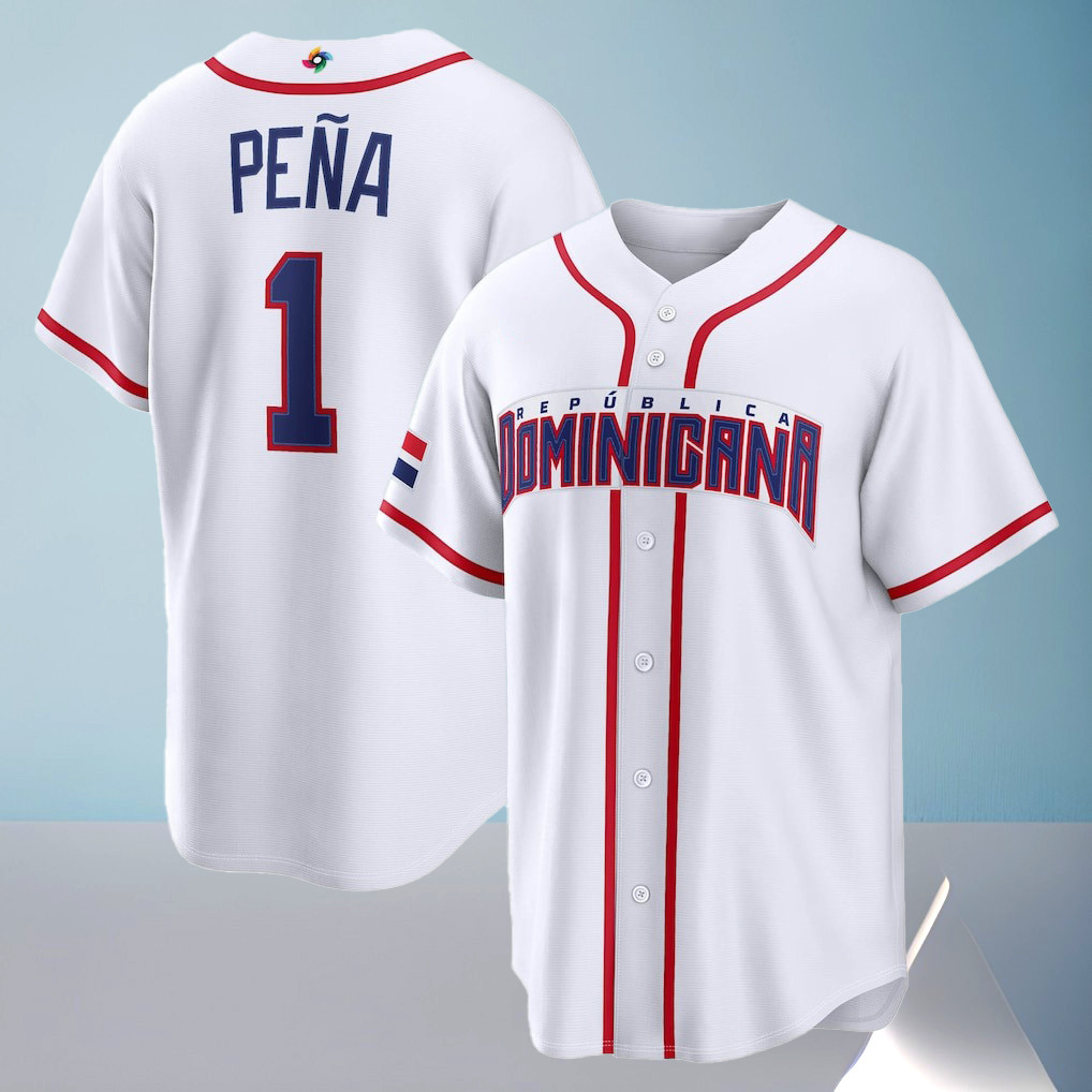 Dominican Republic Jeremy Pena Nike Jersey Shirt 2026 World Baseball Classic Home Stadium Clothes