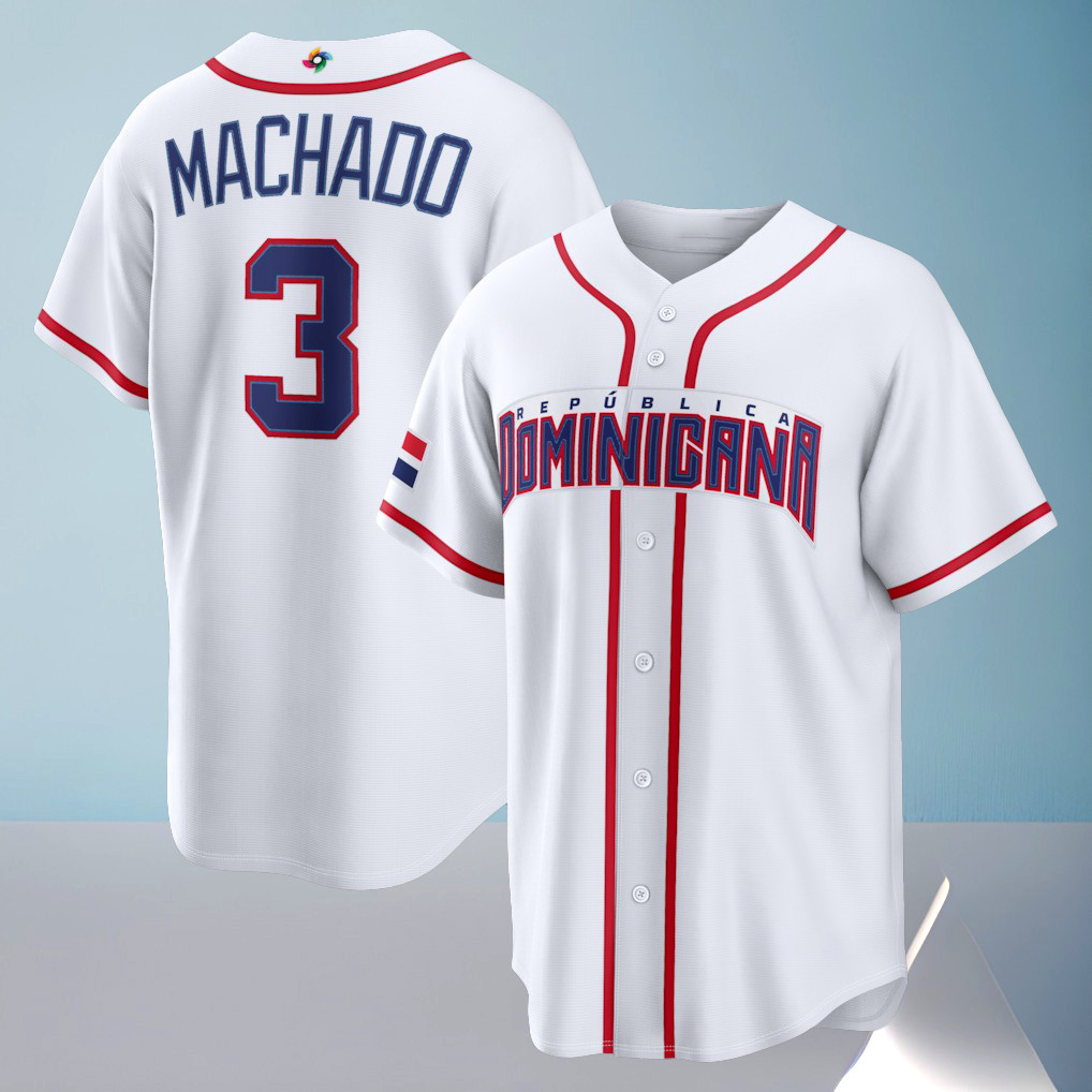 Dominican Republic Jersey Manny Machado 2026 World Baseball Classic Home Stadium Apparel