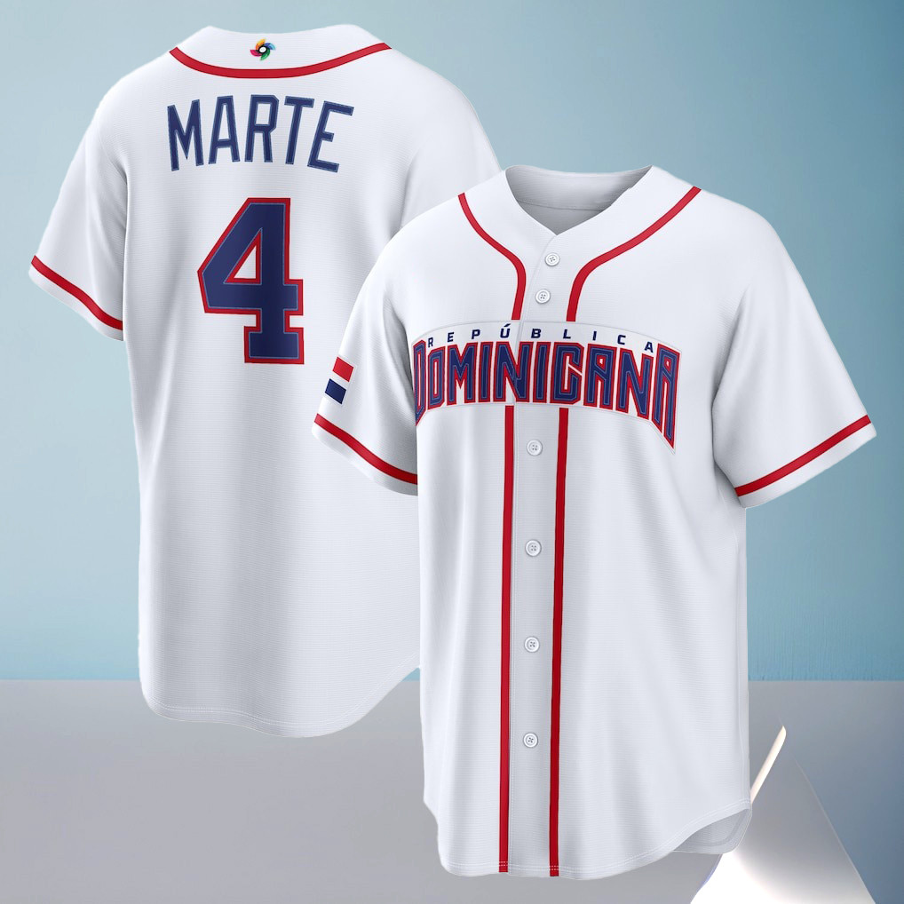 Dominican Republic Jersey Shirt Ketel Marte 2026 World Baseball Classic Home Stadium Clothes