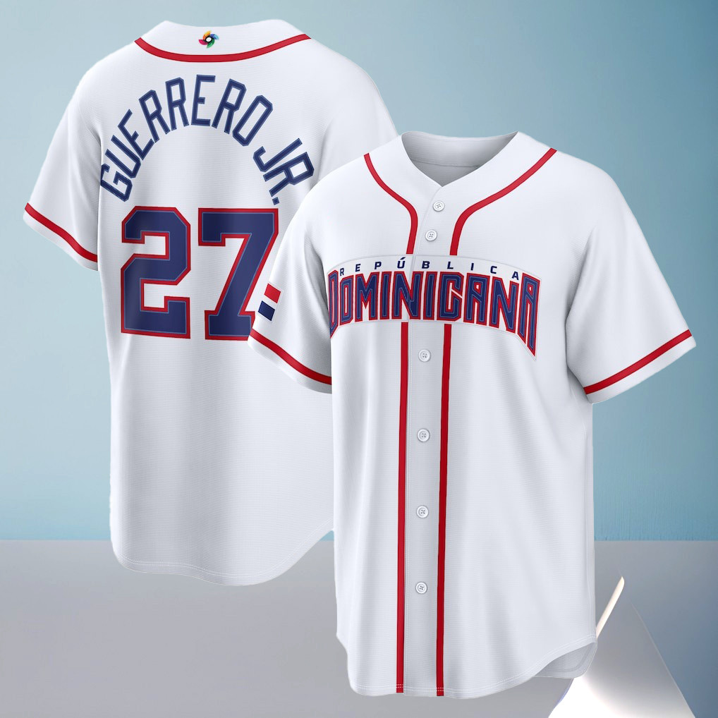 Dominican Republic Jersey Vladimir Guerrero Jr. 2026 World Baseball Stadium Clothes Gift Idea