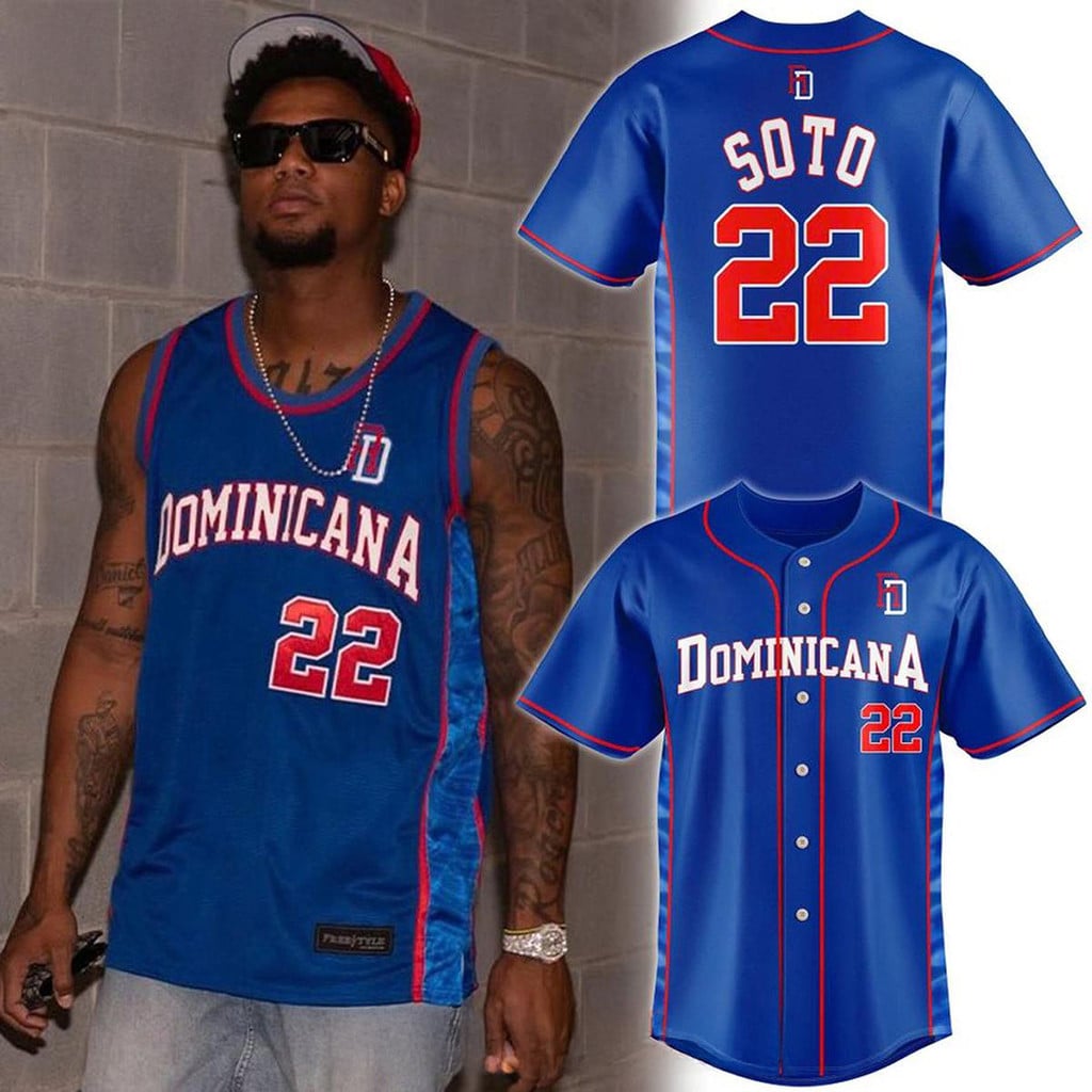 Dominican Republic Juan Soto 2026 Champions Baseball Jersey Dominicana Baseball Merch WBC