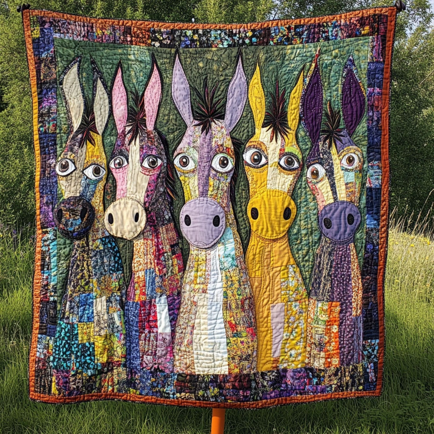 Donkey Daze Quilted Blanket Sofa Couch Throw Blanket Unique Donkey Gifts Donkey Daze Quilted Blanket Sofa Couch Throw Blanket Unique Donkey Gifts - Image 1
