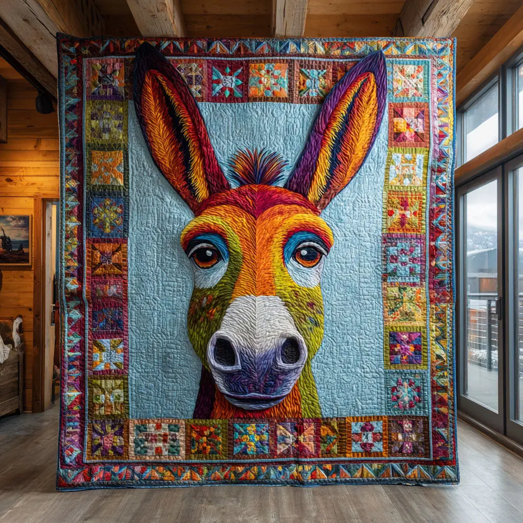 Donkey Love Charm Quilt Charming Quilt Blanket Gift for Festive Spirit