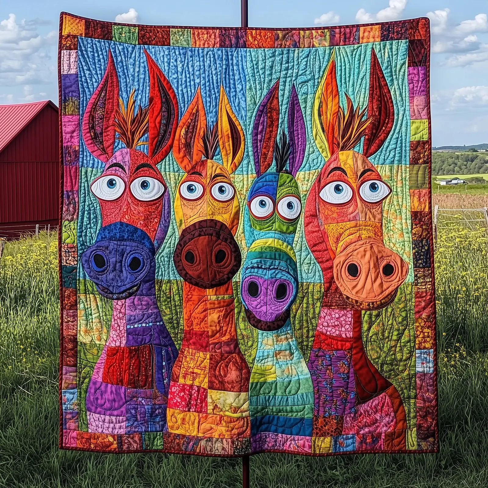 Donkey Snuggles Quilted Blanket Charming Donkey Snuggle Donkey Themed Gifts