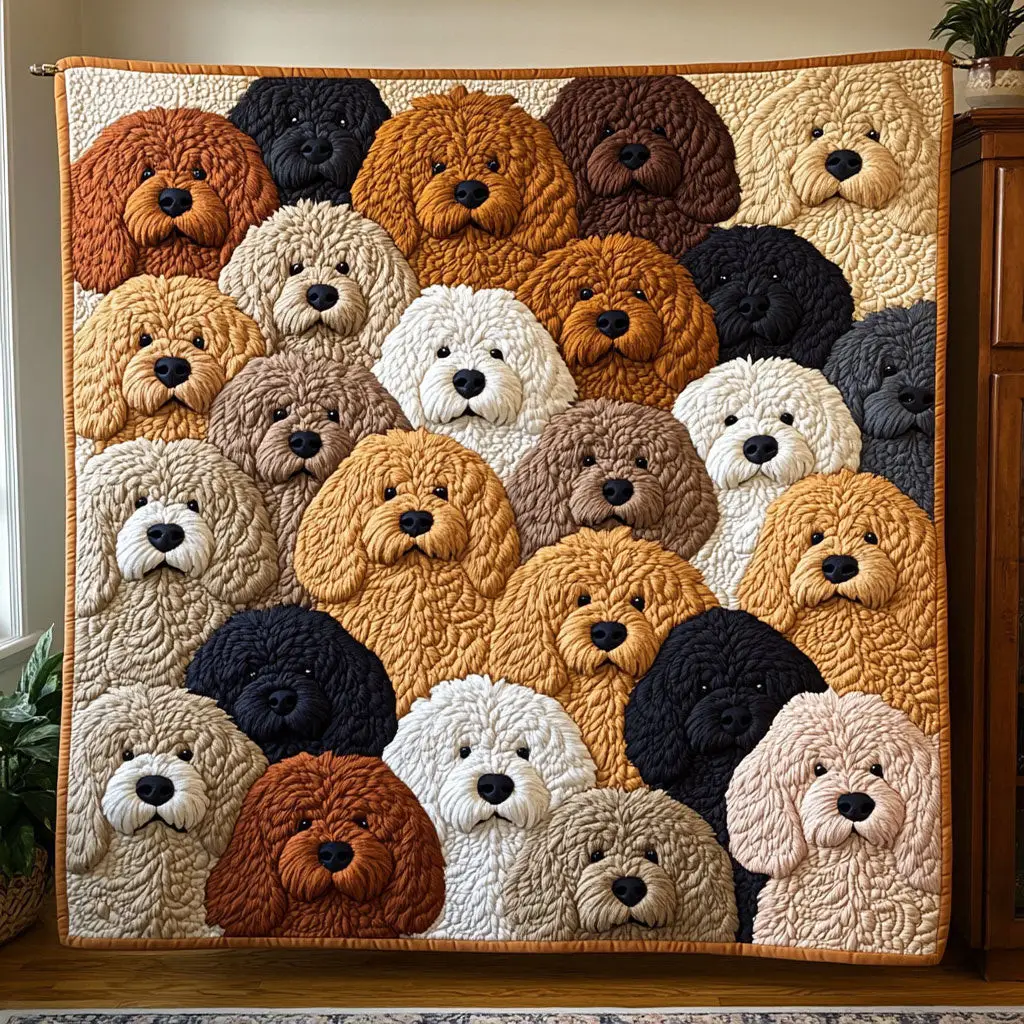 Doodle Dog Quilt Best Throw Blanket Gifts For Father's Day From Daughter