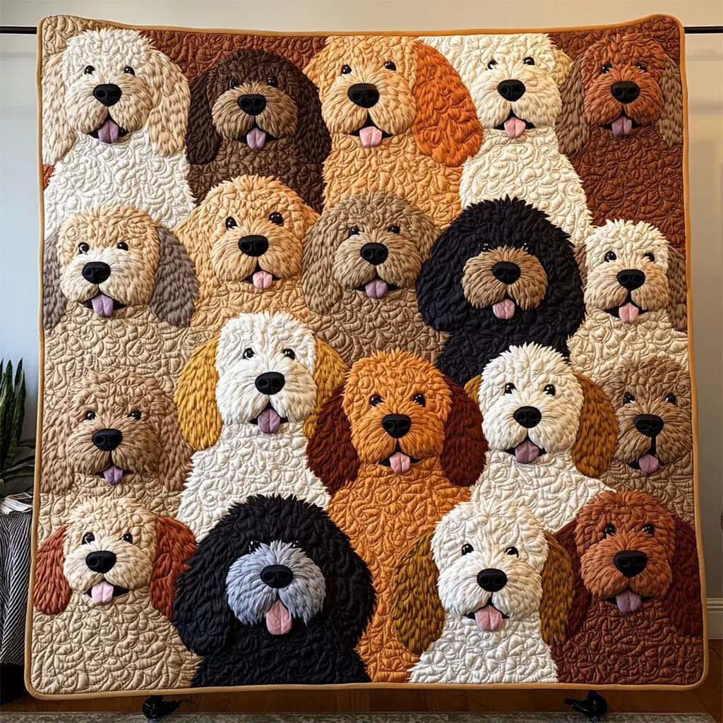 Doodle Dog Quilt Luxury Throw Blankets Dog Themed Gifts For Her